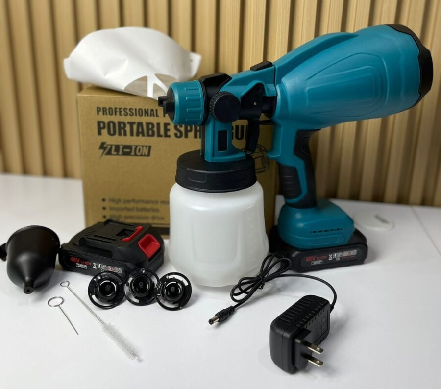 Pulverizador   de   pintura   inalámbrico   de   alta   presión   con   2   baterías