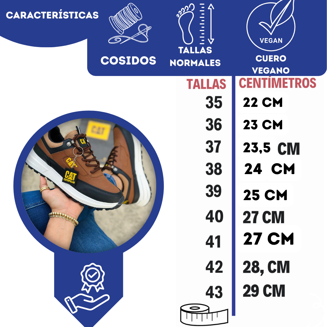 Tenis CATERPILLAR - RESISTENTES Y CÓMODOS 👨‍👦‍👦UNISEX PARA HOMBRES Y MUJERES COSIDOS