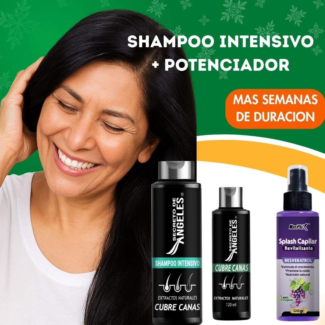SUPER OFERA LIMITADA 🔥SHAMPOO CUBRECANAS + SPLAS CAPILAR RESVE HOMBRES Y MUJERES