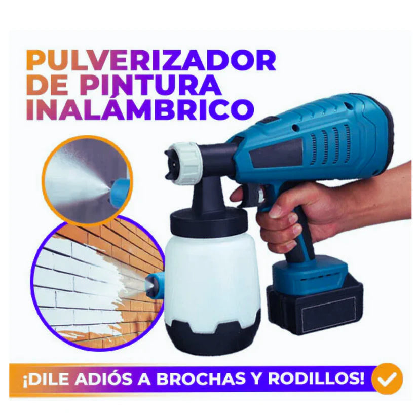Pulverizador   de   pintura   inalámbrico   de   alta   presión   con   2   baterías