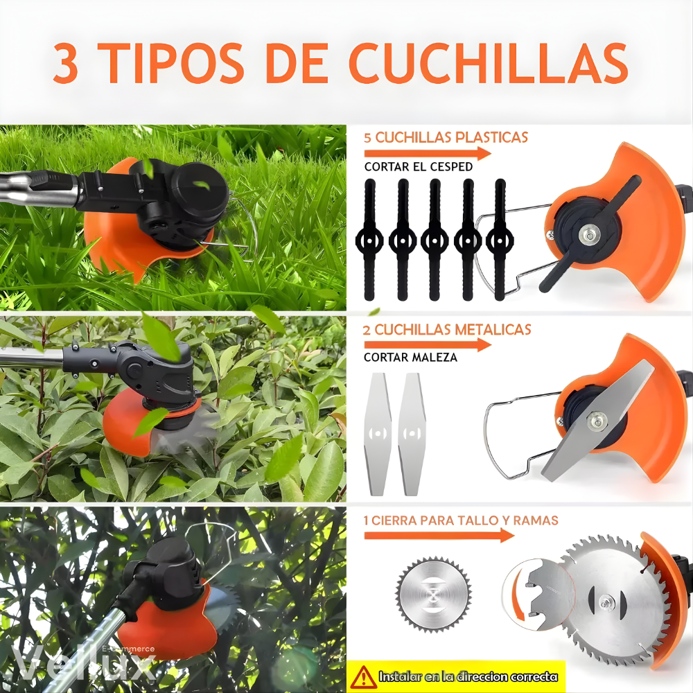 Guadaña Recargable 2xBatería Cesped