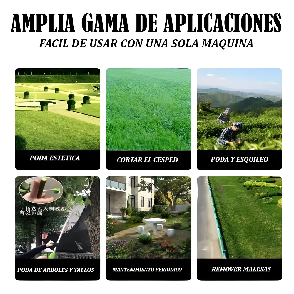 Guadaña Recargable 2xBatería Cesped