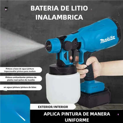 Pulverizador   de   pintura   inalámbrico   de   alta   presión   con   2   baterías